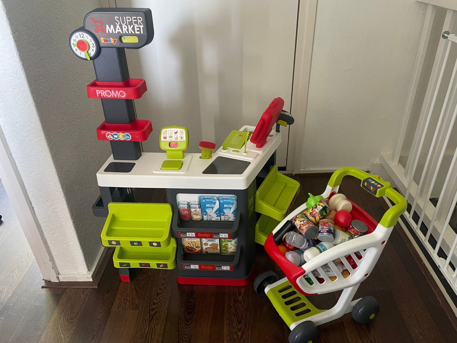 Smoby Supermarkt Speelset met Winkelwagen en Accessoires, Ophalen, Gebruikt, Jongen of Meisje