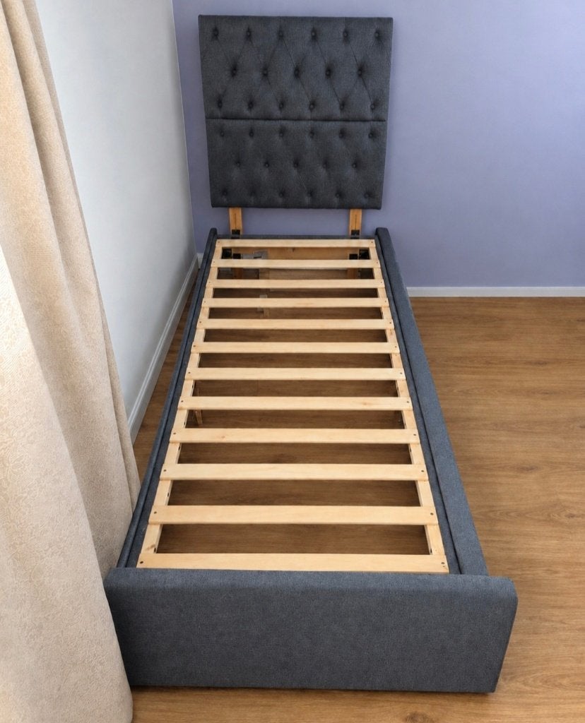 Eenpersoonsbed, Gebruikt, 90 cm, Eenpersoons, Wit