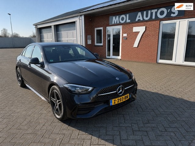 Mercedes-Benz C-klasse 300 e AMG Line , Leer alcantara , APK, Auto's, Automaat, Achterwielaandrijving, 4 cilinders, 167 km/l