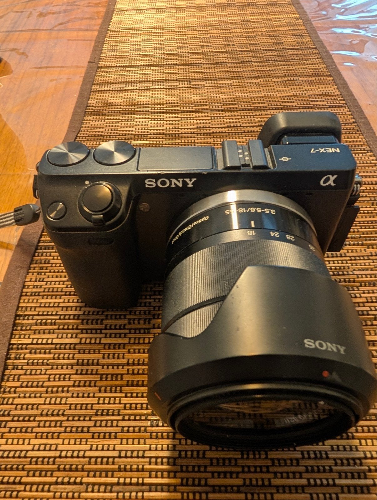 Sony NEX-7 Systeemcamera met 18-55mm lens (plader ontbreekt), Gebruikt, Accu, Verzenden, Sony