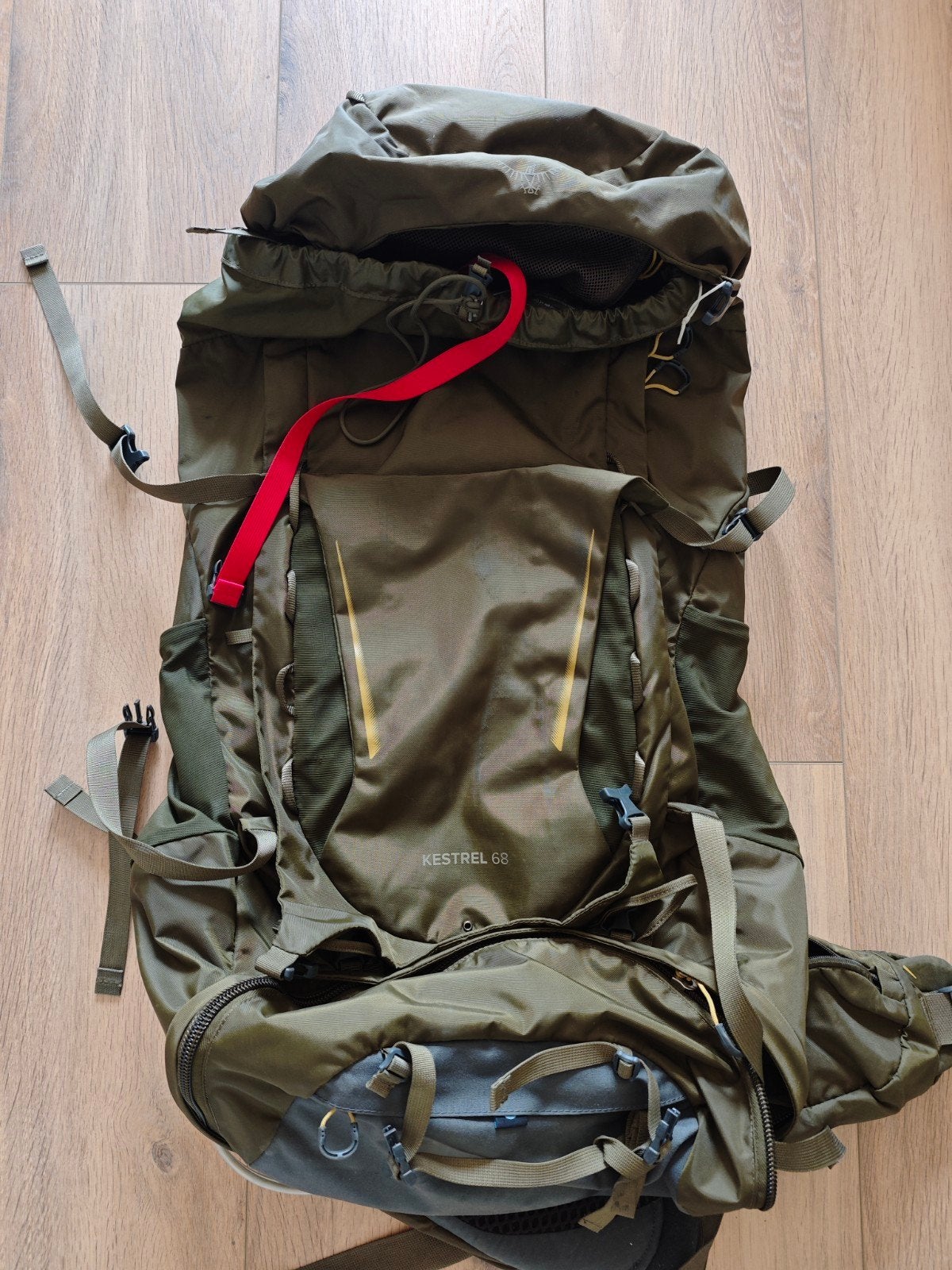 Osprey Kestrel 68, Ophalen, Zo goed als nieuw, Rugzak