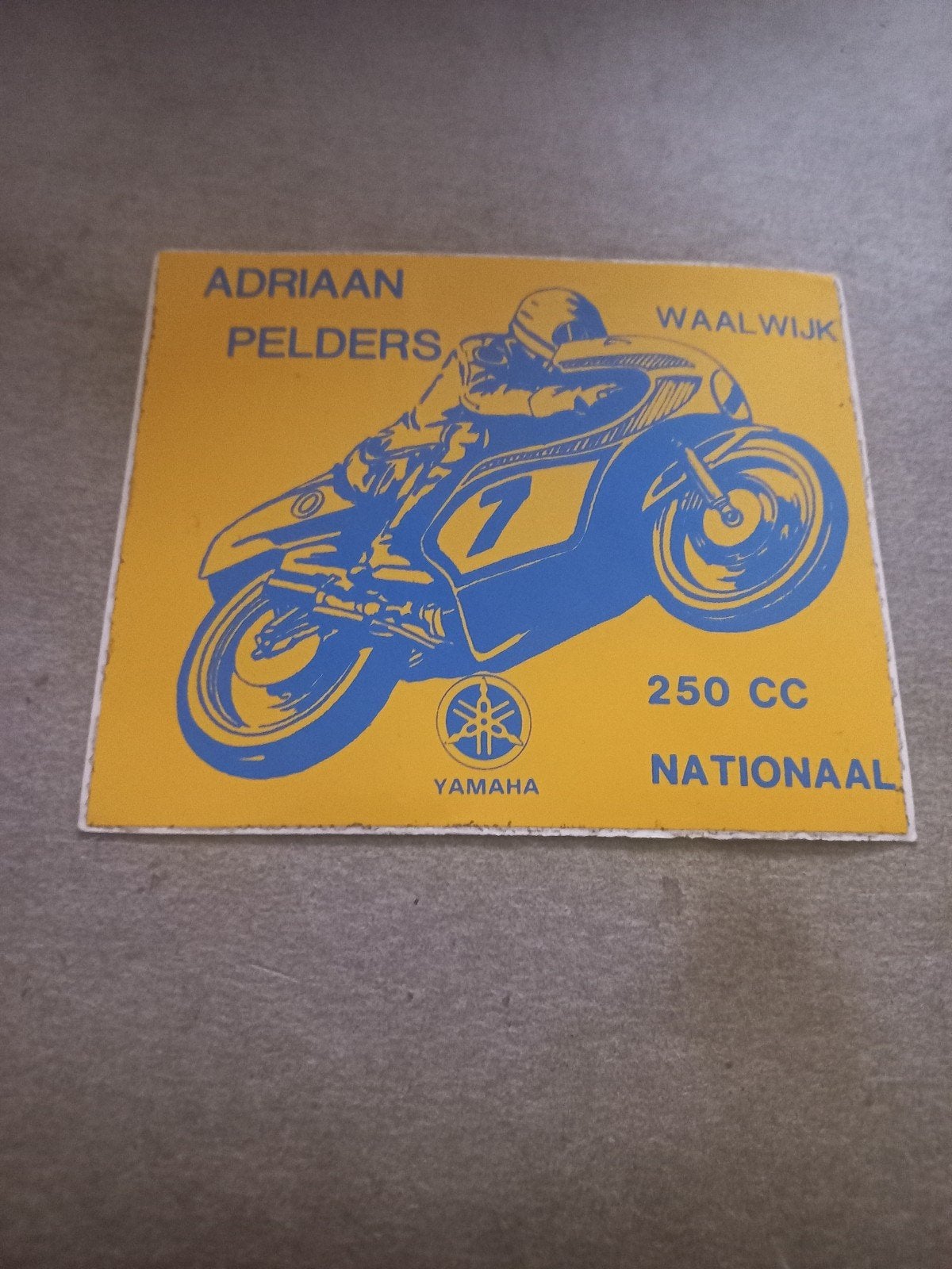 Adriaan Pelders Waalwijk Yamaha 250 CC Nationaal sticker, Verzamelen, Ophalen of Verzenden, Gebruikt