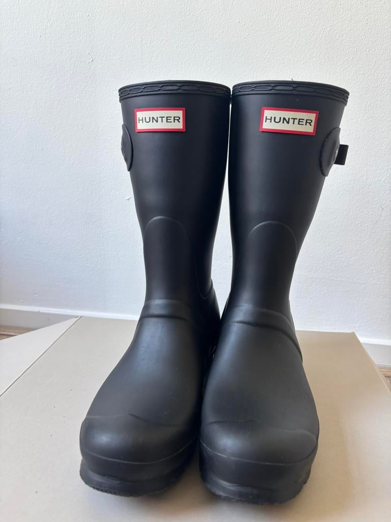 Originele Hunter Regenlaarzen Mat Zwart Maat 39, Kleding | Dames, Schoenen, Ophalen of Verzenden, Zo goed als nieuw, Zwart, Regenlaarzen