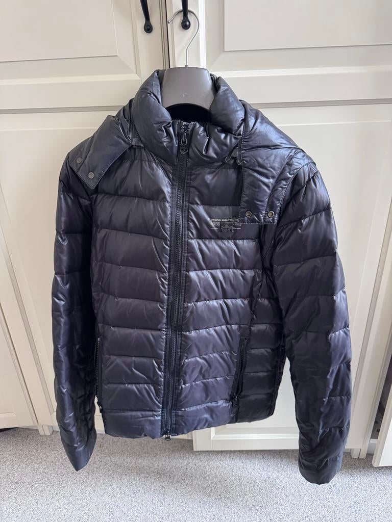 Replay Exclusive Down Jacket - Zwart, Maat L, Kleding | Heren, Jassen | Winter, Ophalen of Verzenden, Zo goed als nieuw, Maat 52/54 (L)