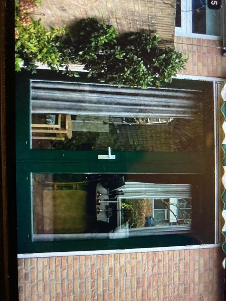 Hardhouten deuren en kozijn met dubbel glas, Doe-het-zelf en Verbouw, Deuren en Horren, Ophalen, Gebruikt, 120 cm of meer, Buitendeur
