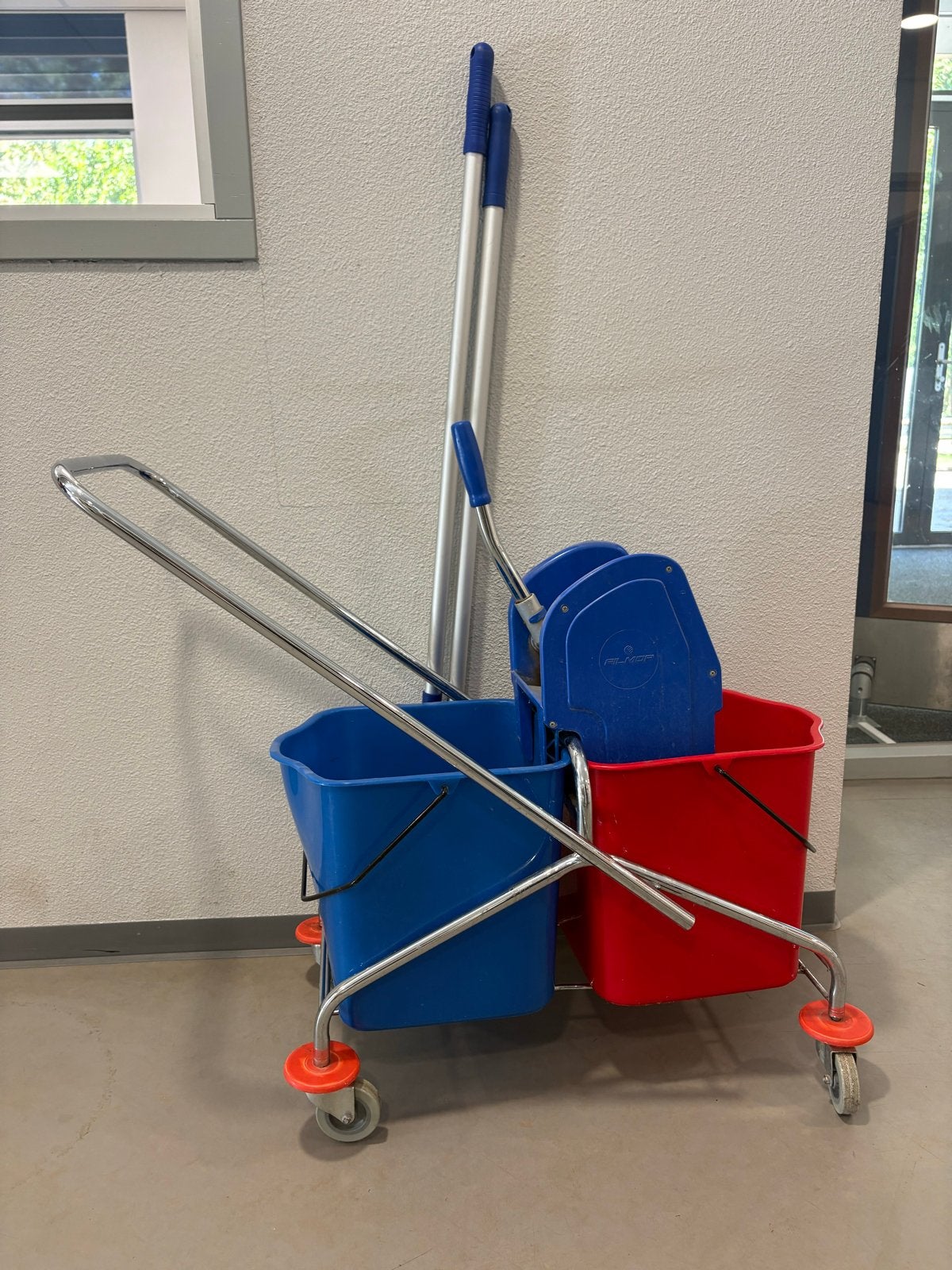 Dweilkar met uitwringer en 2 stokken, Ophalen, Gebruikt, Overige typen