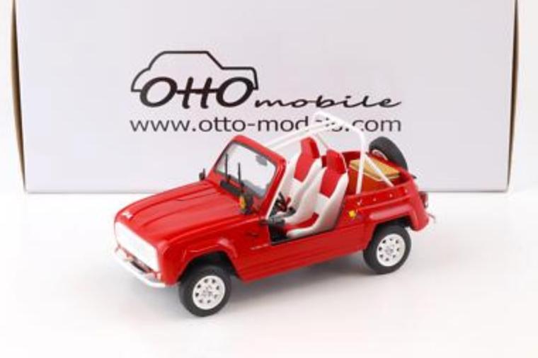 Renault 4L JP4 Rood 1987 schaal 1/18 OTTO MOBILE OT998, Verzenden, Nieuw, Auto, OttOMobile