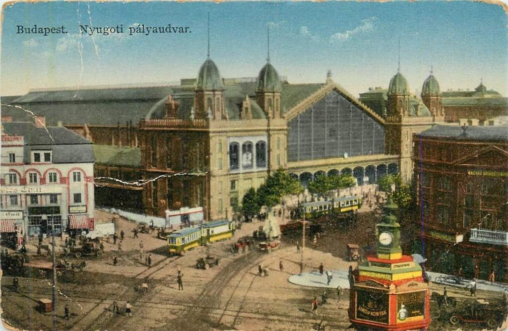 381-435-029 Budapest Nyugoti palyaudvar, Verzamelen, Ansichtkaarten | Buitenland, Verzenden, Voor 1920, Overig Europa
