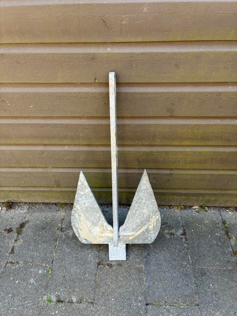 Anker French Brittany 14 kg gegalvaniseerd, ketting , touw, Watersport en Boten, Ophalen, Gebruikt, Ankeren en Afmeren, Zeilboot of Motorboot