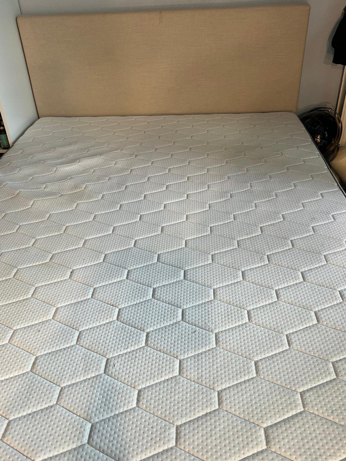 Boxspring home 105 inclusief matras en topper - Swiss Sense, Ophalen, Gebruikt, Beige, Tweepersoons