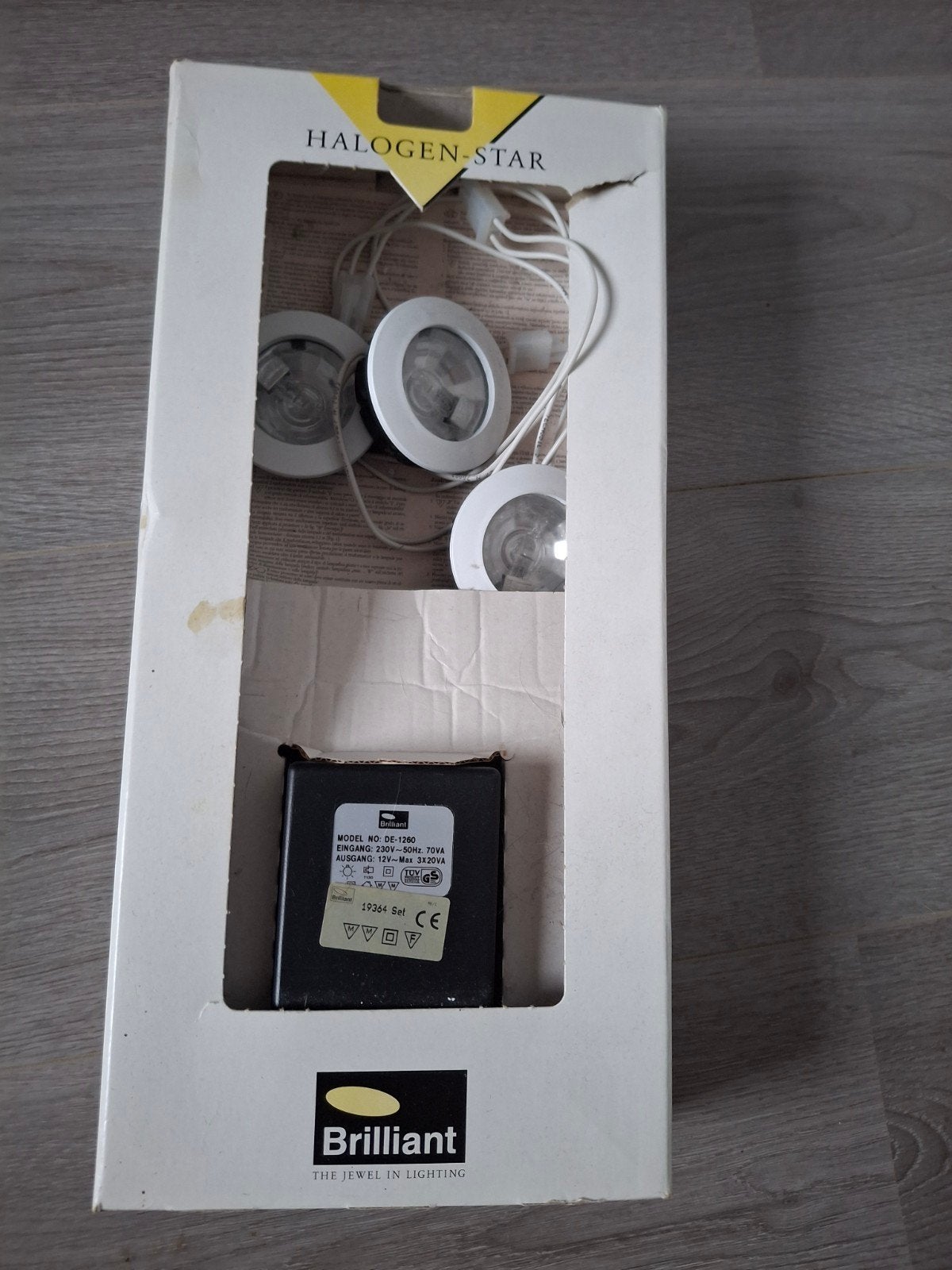Set van 3 witte Brilliant Halogeen-Star inbouwspots, nieuw, Ophalen, Halogeen, Nieuw, Inbouwspot