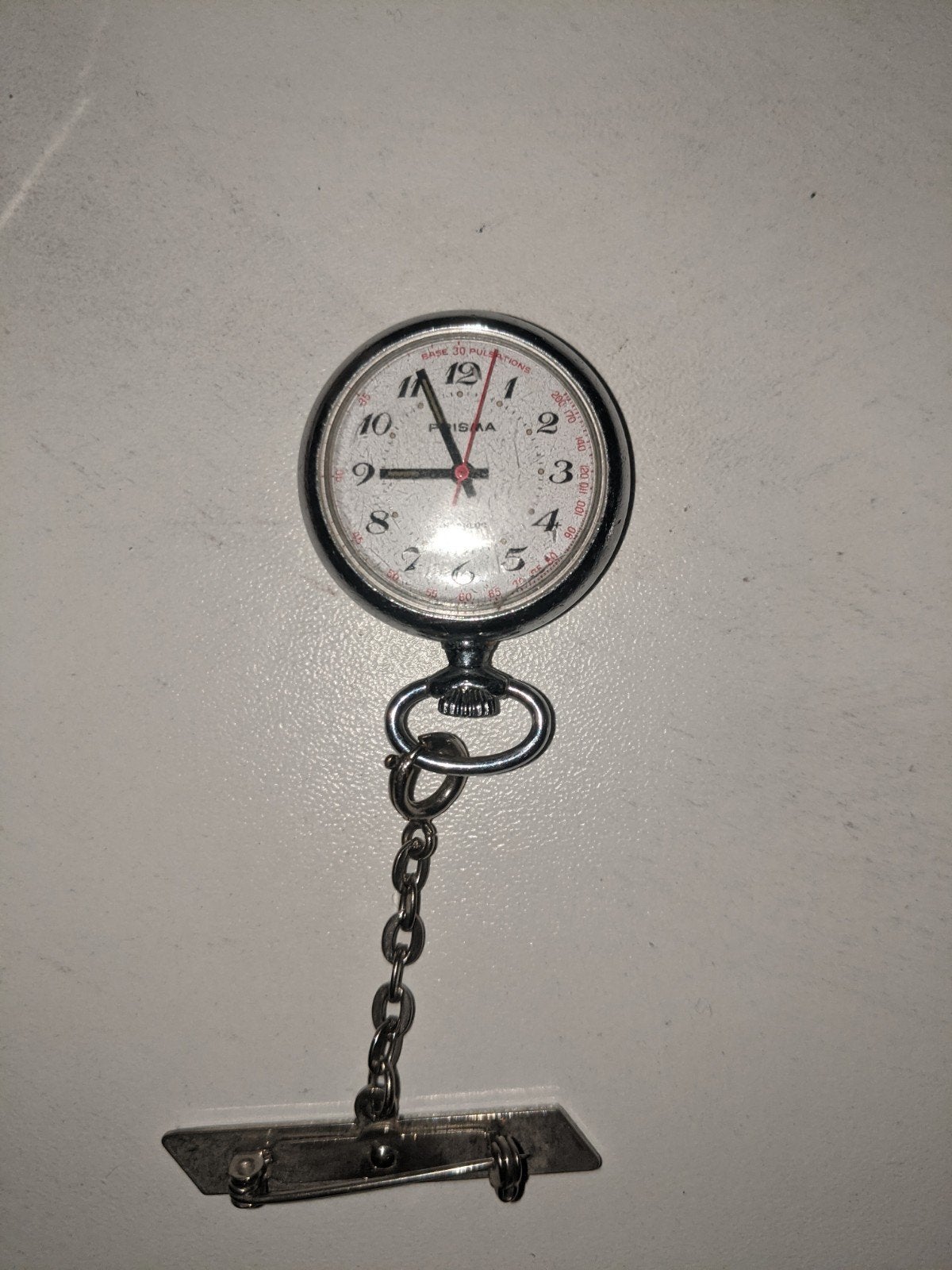 Vintage Prisma verpleegstershorloge met ketting, Sieraden, Tassen en Uiterlijk, Horloges | Antiek, Ophalen of Verzenden