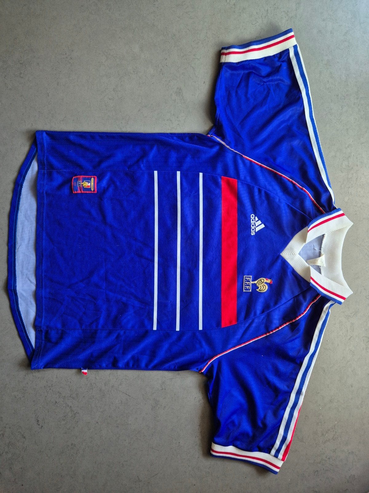 Vintage Adidas Frankrijk thuisshirt WK 1998, Maat L, Ophalen of Verzenden, Zo goed als nieuw, Shirt