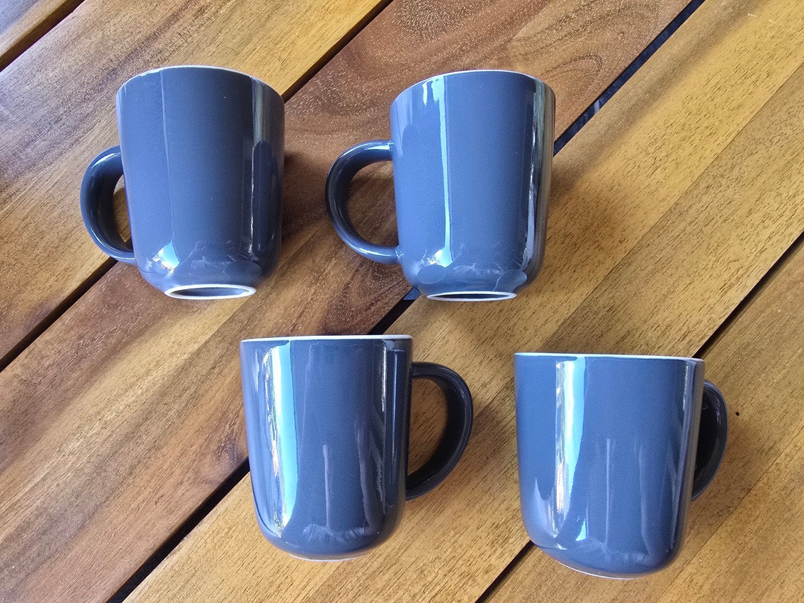 Set van 4 HEMA espressokopjes - Grijs, Hema, Keramiek, Zo goed als nieuw, Mok