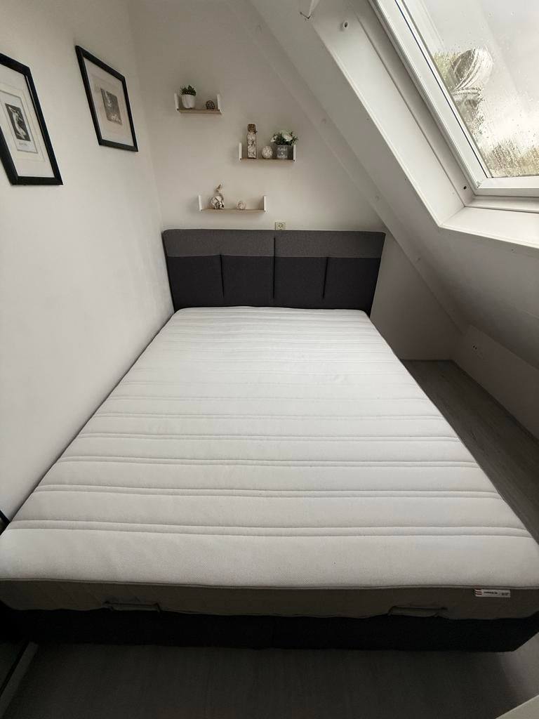 Yataş Boxspring 160x200 met opbergruimte, Ophalen, Tweepersoons, Zo goed als nieuw, 200 cm