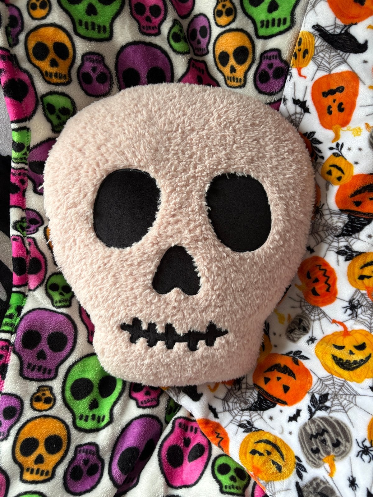Schattig Halloween Doodshoofd Kussen - Roze, Ophalen, Overige merken, Met print, Zo goed als nieuw