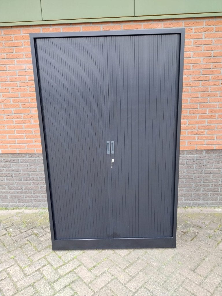 Zwarte roldeurkasten/archiefkasten /kantoorkasten/opbergkast, Niet ingevuld, 100 tot 150 cm, Niet ingevuld, Ophalen of Verzenden