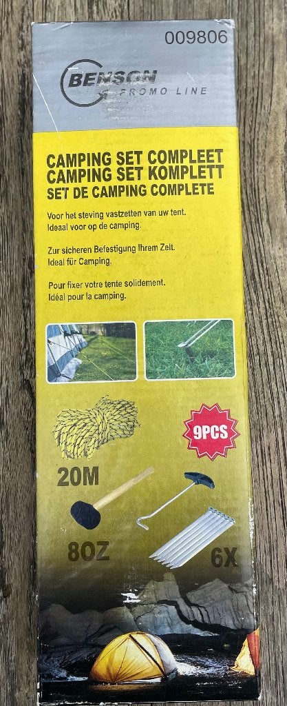 Campingset compleet voor het vastzetten van de tent, Ophalen, Nieuw, Tot en met 2
