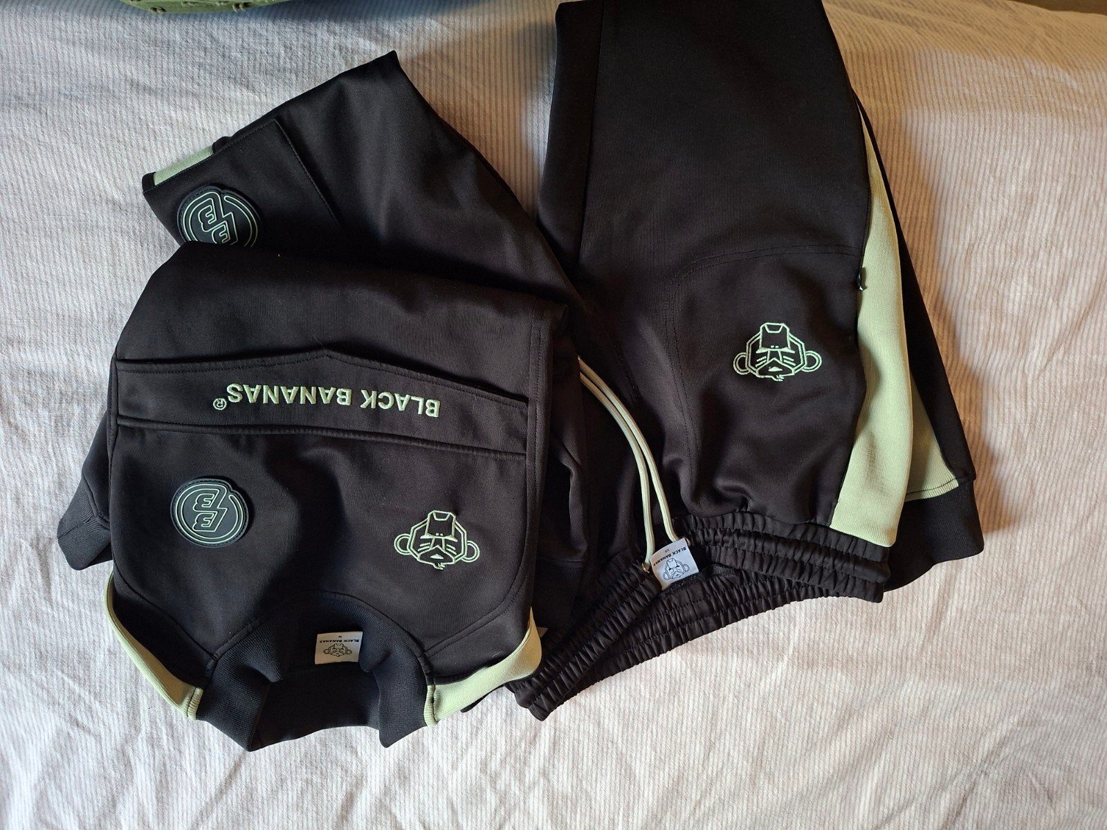 Black Bananas Trainingspak Zwart/Mintgroen, Kleding | Heren, Sportkleding, Ophalen, Zwart, Overige maten, Zo goed als nieuw