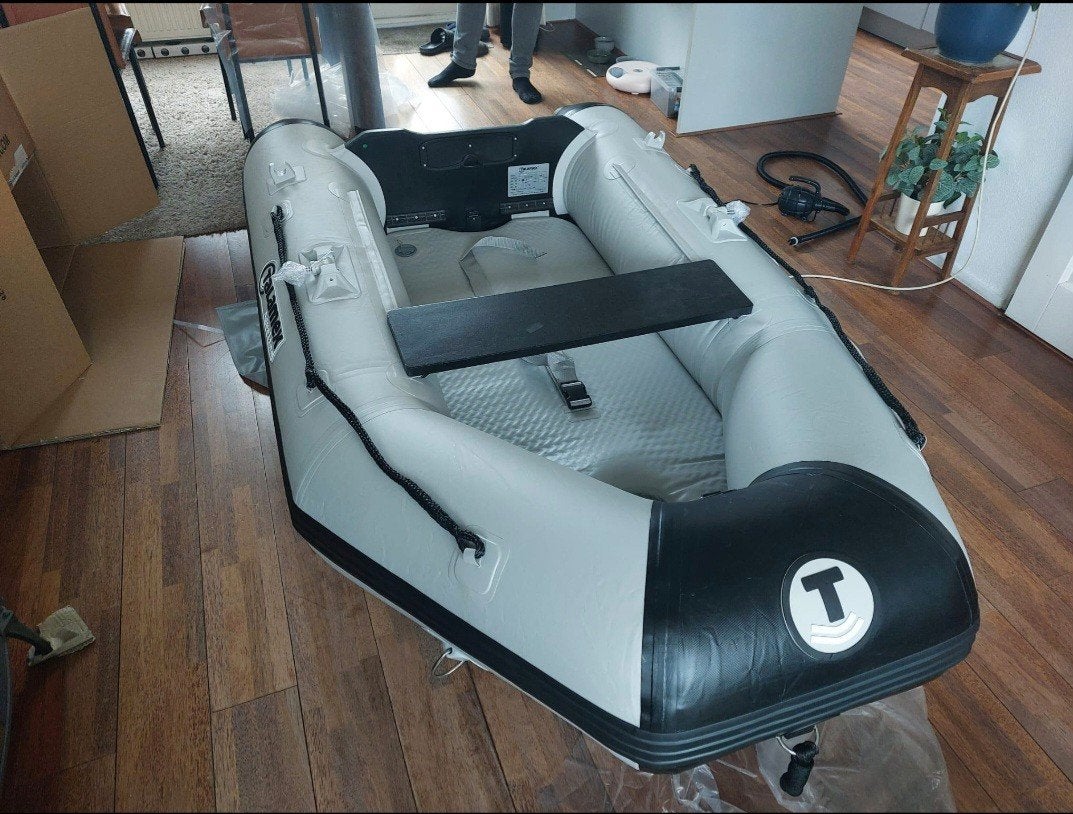 Talamex Aqualine Opblaasboot, Watersport en Boten, Rubberboten, Ophalen, Airdeck, Zo goed als nieuw, Peddels