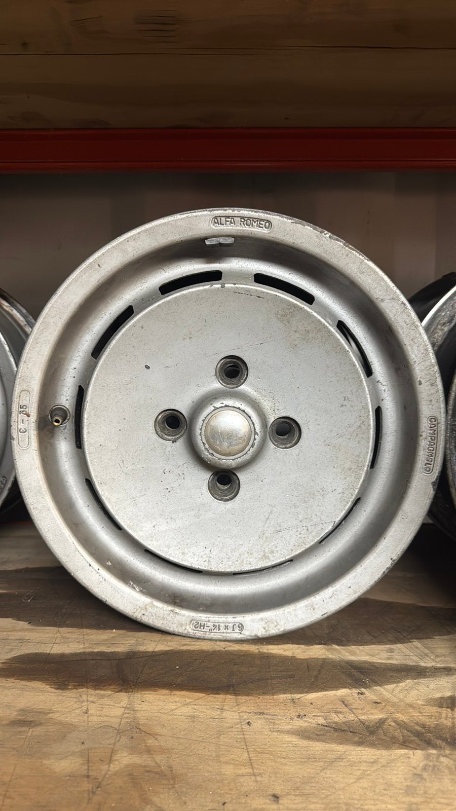 Campagnolo 6jx14 H2 velgen Alfa Romeo 105 4x108, Ophalen, 14 inch, Gebruikt, Velg(en)