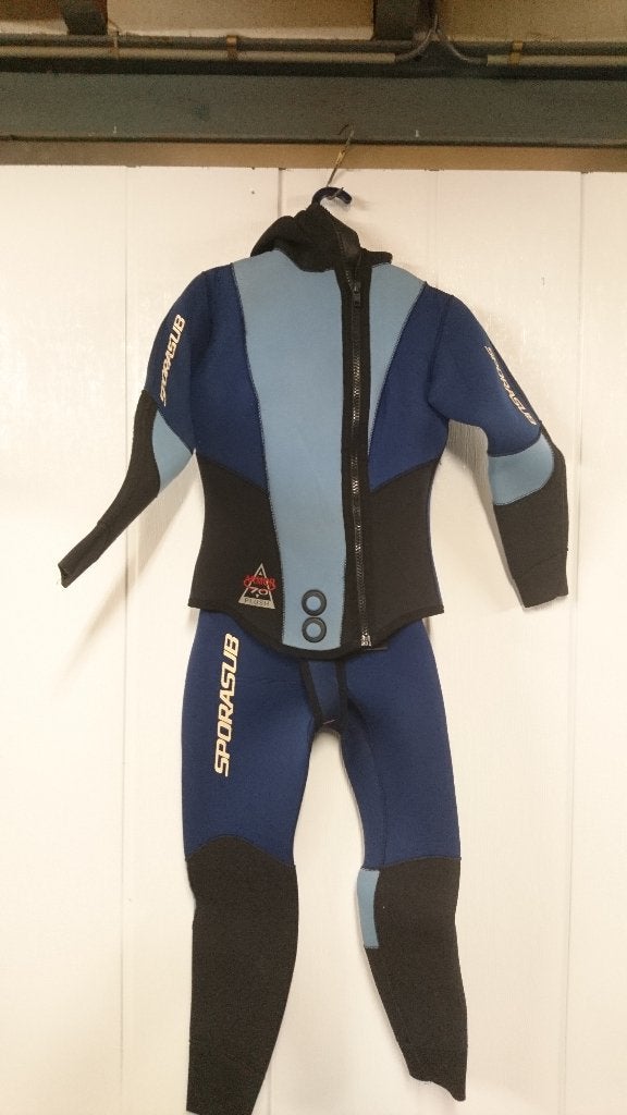 Duikpak maat 5/M 7mm met handschoenen en schoenen, Watersport en Boten, Ophalen, Gebruikt, Duikpak