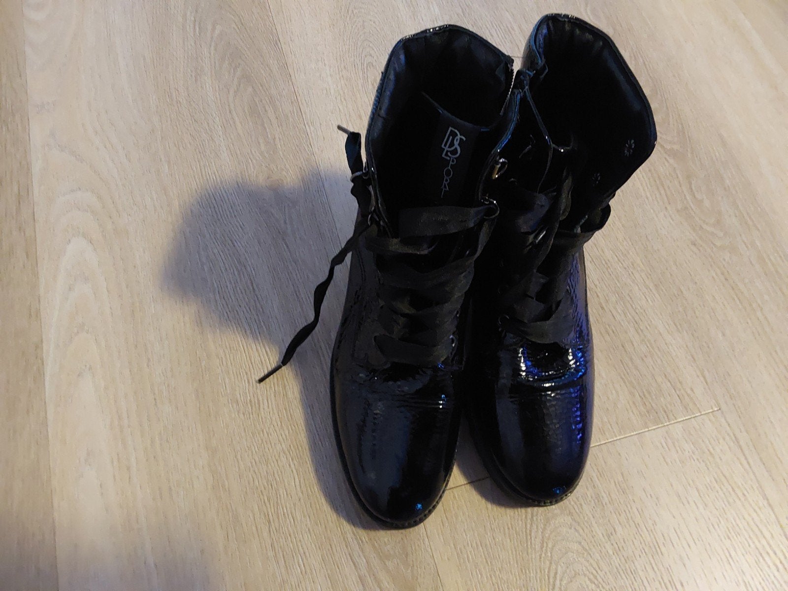 DL SPORT LAKLEREN VETERBOOTS MAAT 39 MOOIE DIKKE ZOOL, Ophalen, Zwart, Lage of Enkellaarzen, Nieuw