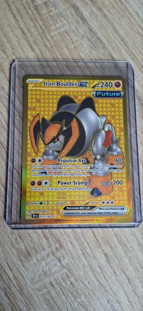 Iron Boulder ex Pokémon Kaart - Future 217/162, Ophalen of Verzenden, Zo goed als nieuw, Losse kaart