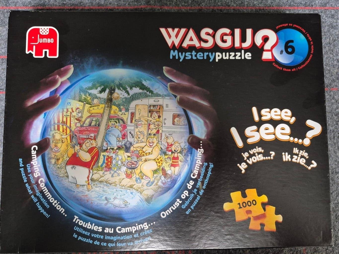 Wasgij Mystery Puzzel #6: Camping Commotion - 1000 stukjes, Ophalen, 500 t/m 1500 stukjes, Zo goed als nieuw, Legpuzzel