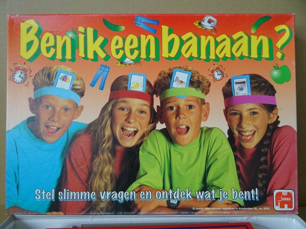 Jumbo spel Ben ik een banaan? Stel slimme vragen 1995, Jumbo, Onbekend, Ophalen of Verzenden, Vijf spelers of meer