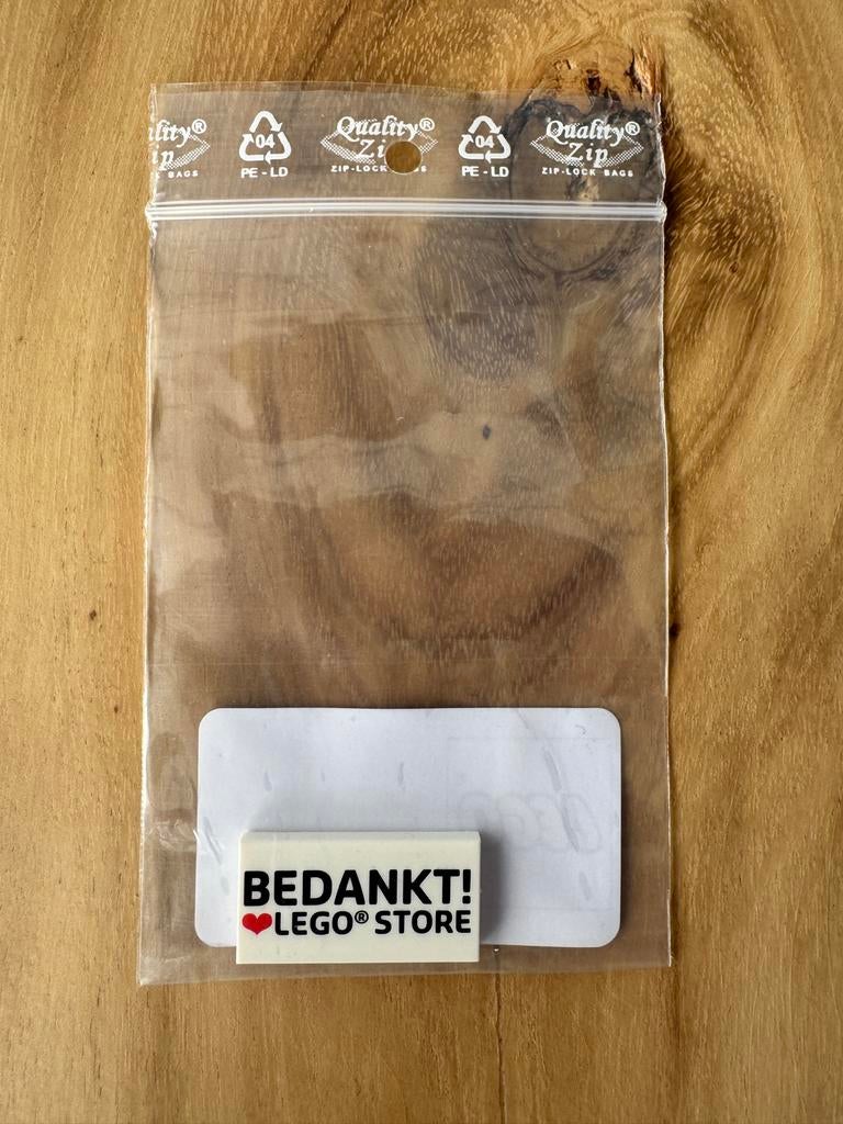 LEGO tile “Bedankt! ❤️ LEGO store”, Overige thema's, Lego, Accessoire, Nieuw