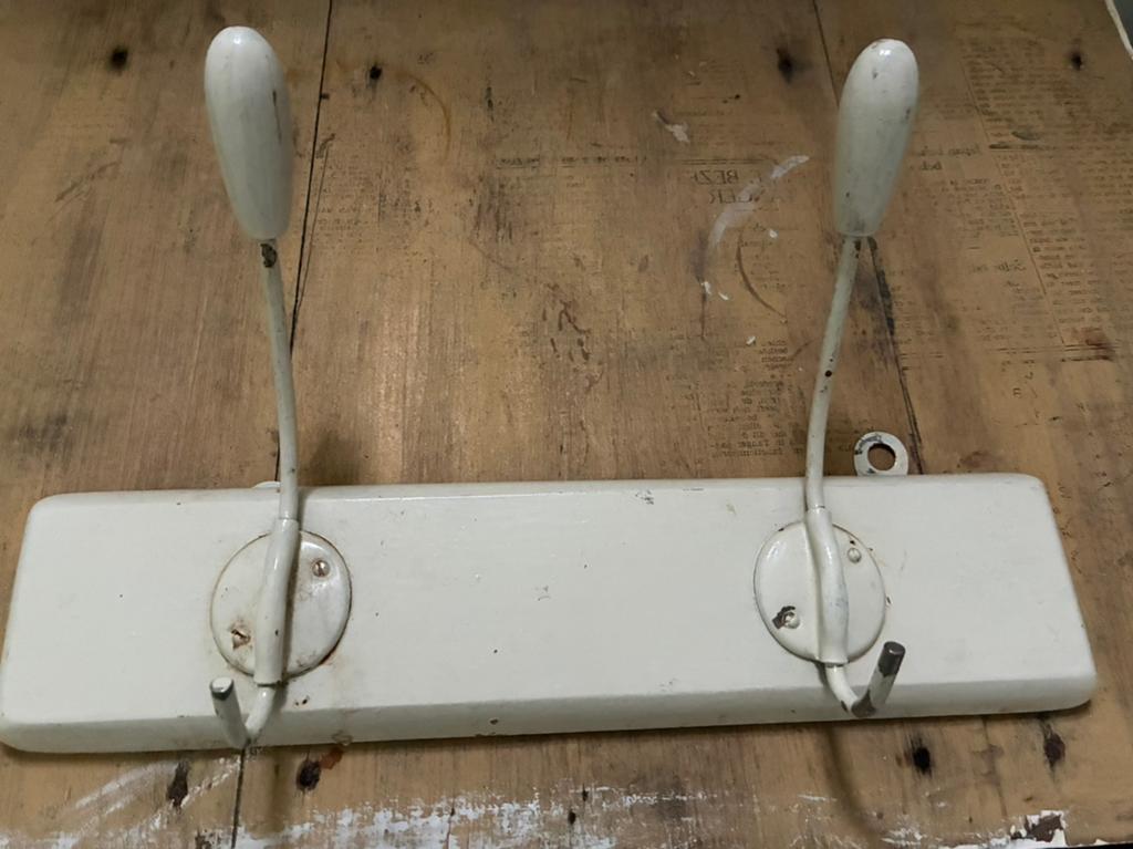 Brocante roomwit kapstokje, Ophalen of Verzenden