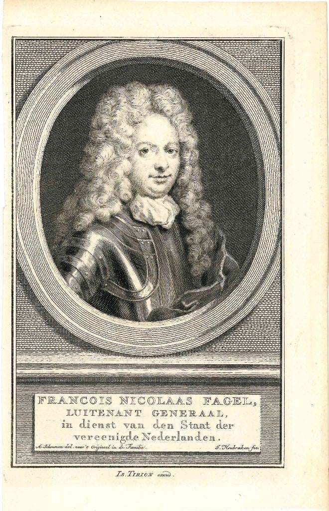 20 Ets Jacobus Houbraken van Francois Nicolaas Fagel - 1760, Ophalen of Verzenden