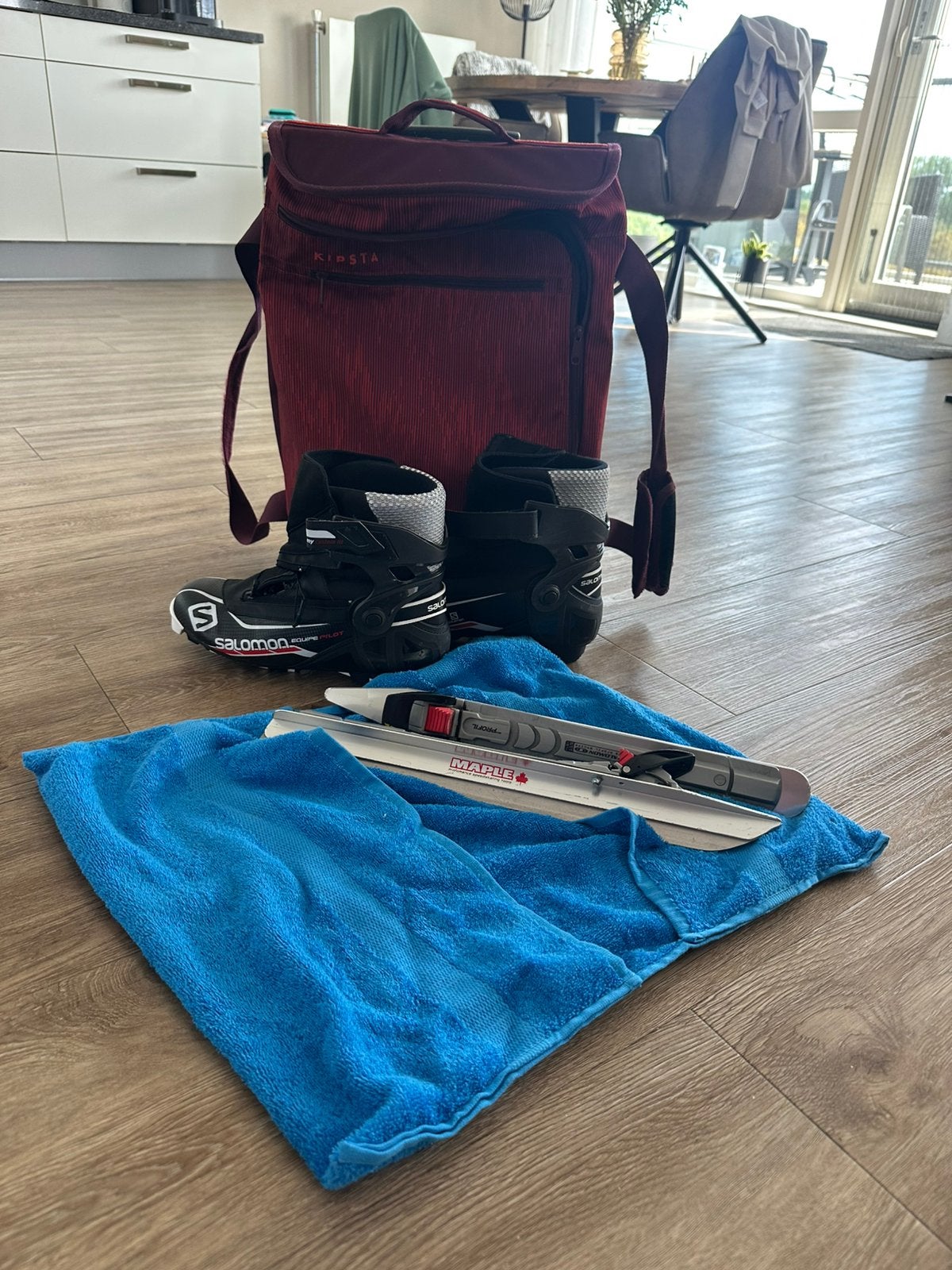 Schaatsset klapschaatsen Salomon, Sport en Fitness, Schaatsen, Klapschaats, Overige typen, Ophalen of Verzenden, Zo goed als nieuw