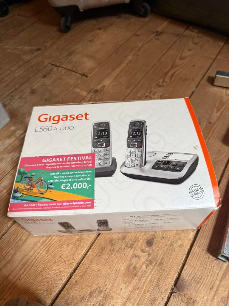 Gigaset E560 duo NIEUW IN DOOS, Ophalen of Verzenden, Zo goed als nieuw, 2 handsets