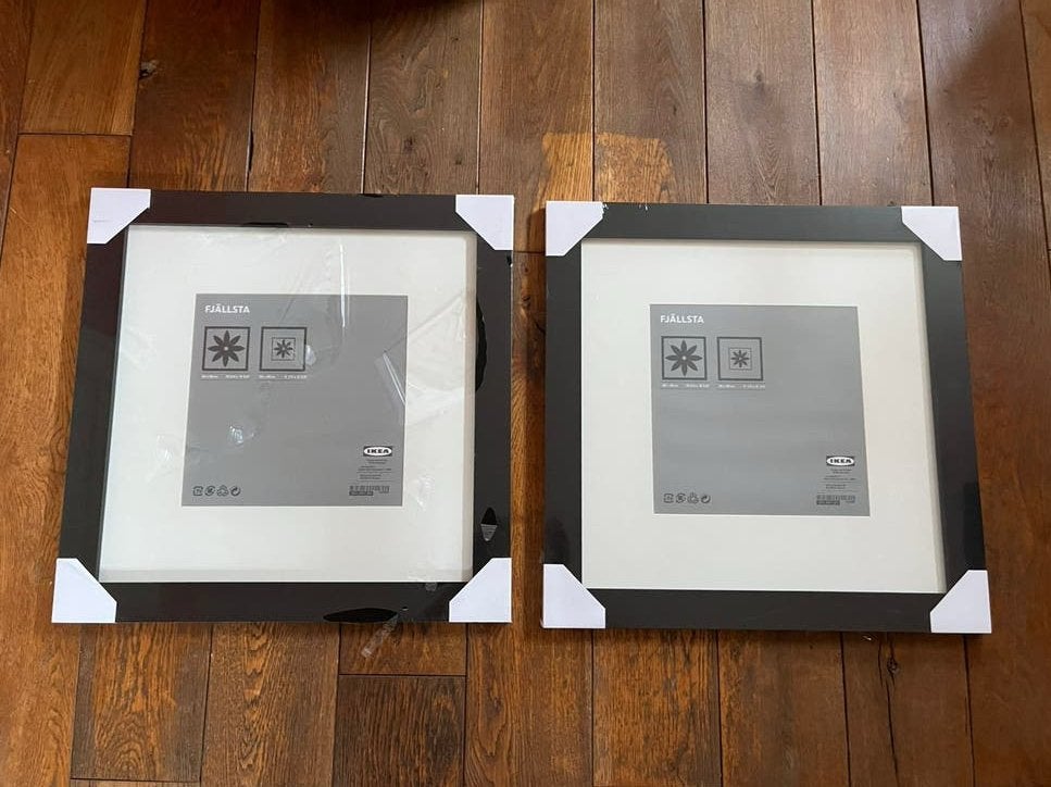 2 Ikea Fjallsta lijsten 50x50, Ophalen, Nieuw, Zwart, Hout