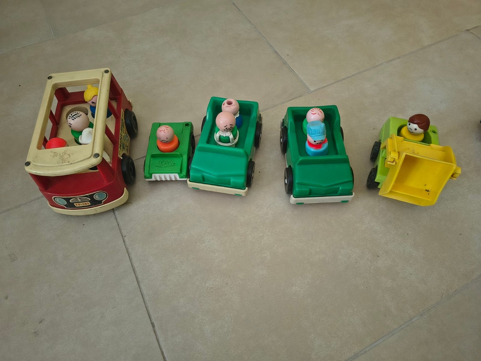 Vintage Fisher Price Little People Voertuigen met Poppetjes, Ophalen of Verzenden, Gebruikt, Auto of Voertuig