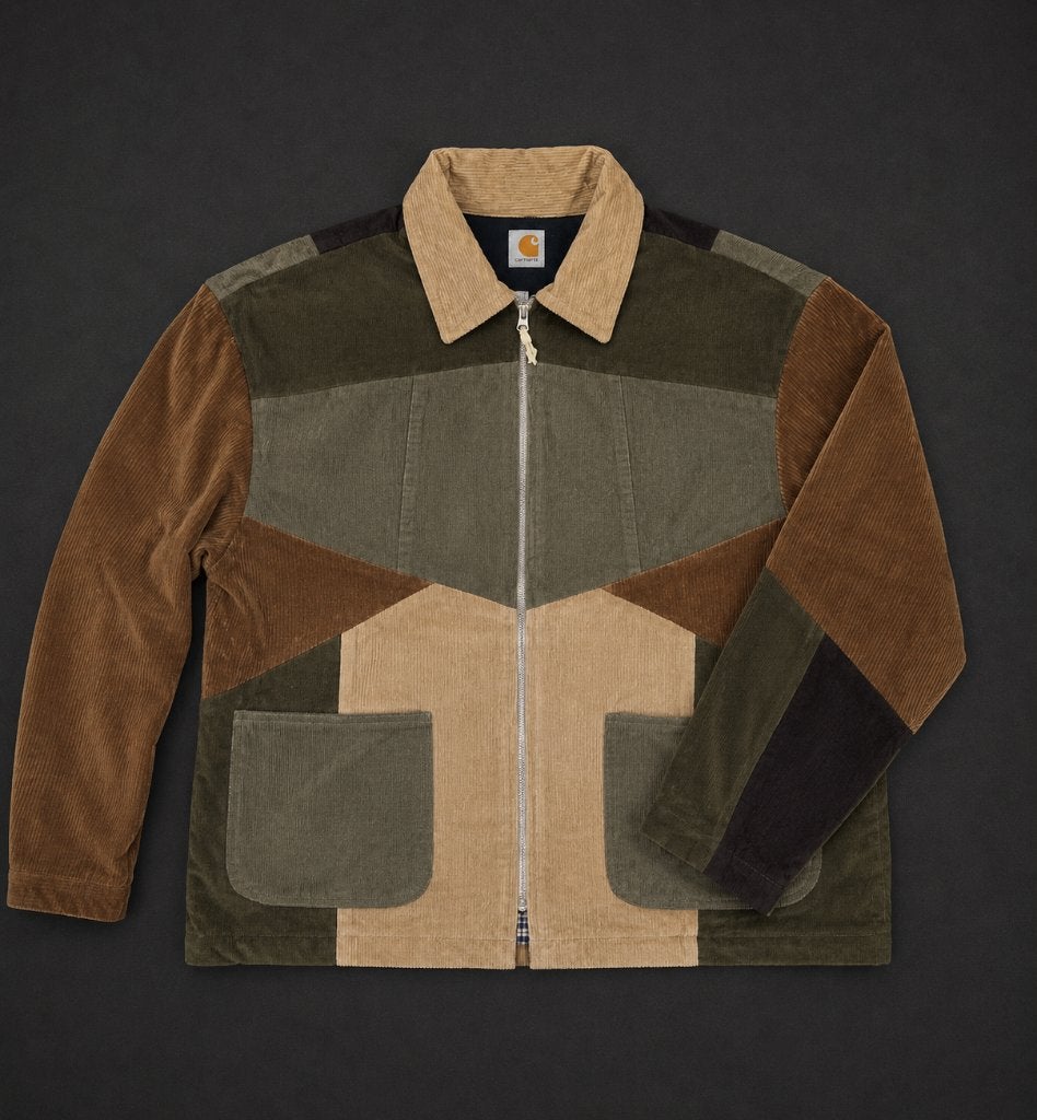Carhartt  Patchwork Jacket – Maat S – Als Nieuw, Bruin, Carhartt, Ophalen of Verzenden, Zo goed als nieuw