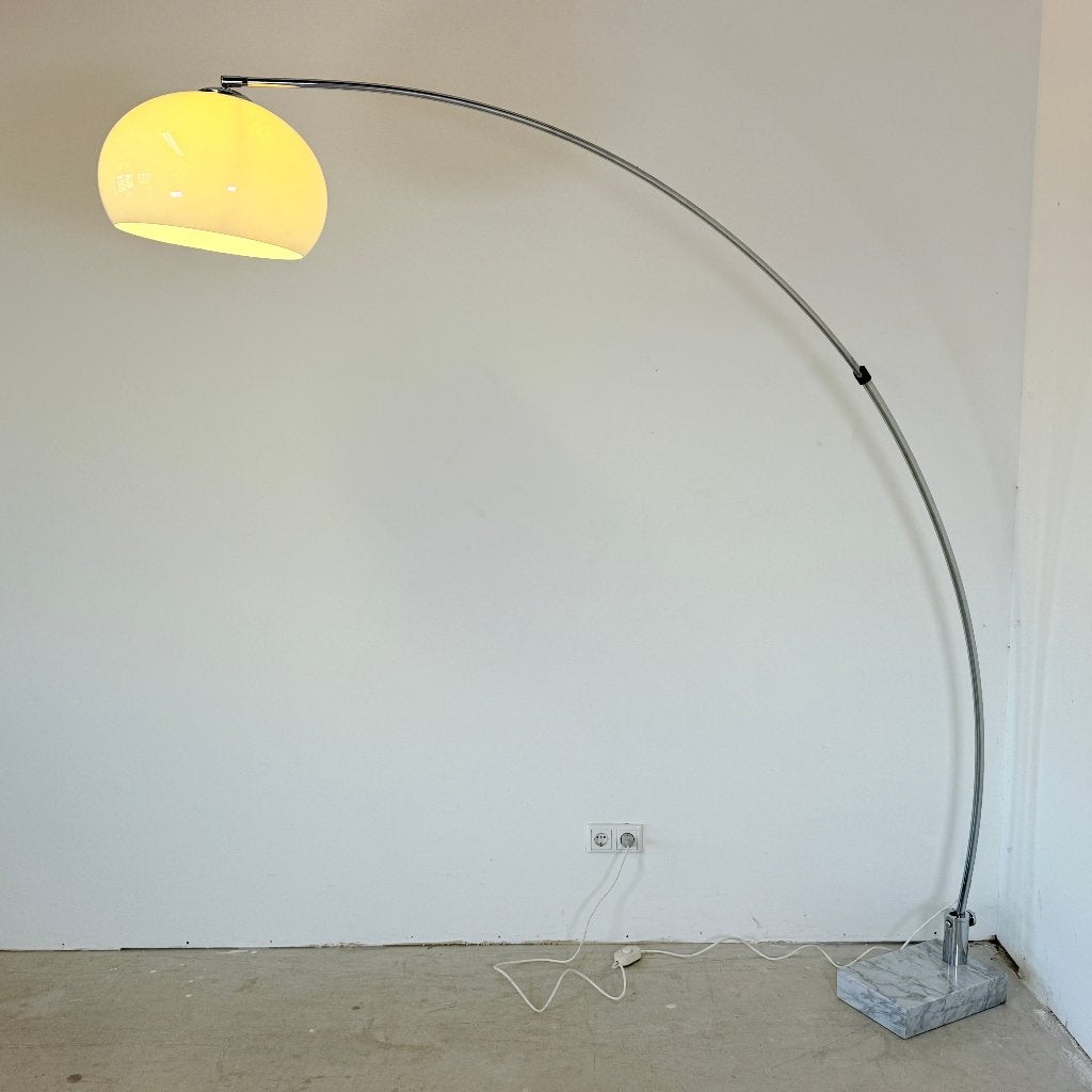 Space Age Booglamp – Jaren 70 – Sölken  / Reggiani stijl, Gebruikt, 200 cm of meer, E27 (groot), Space age