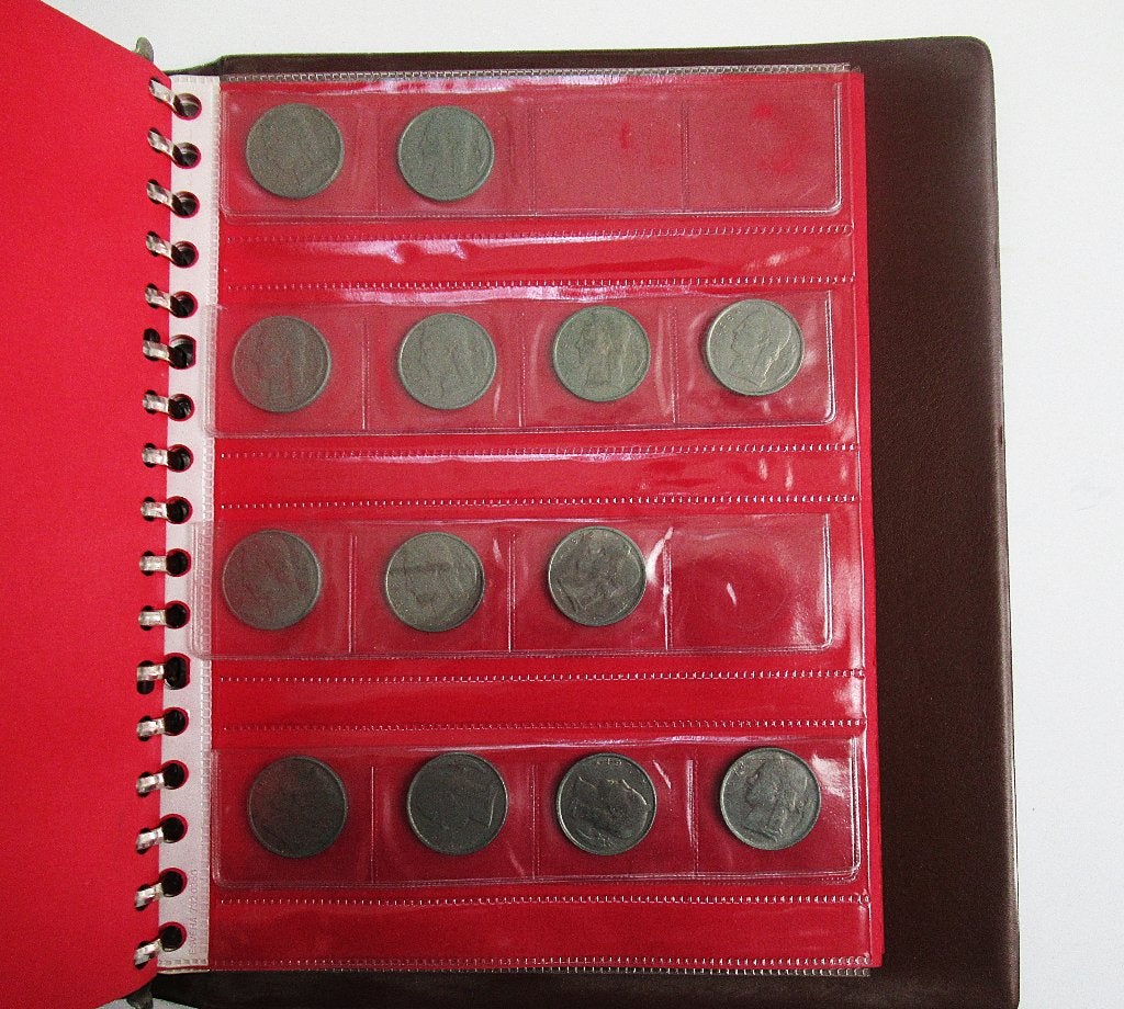 Muntenalbum insteekboek met muntencollectie 131st. NLBelgië, Ophalen of Verzenden, Buitenland, Munten