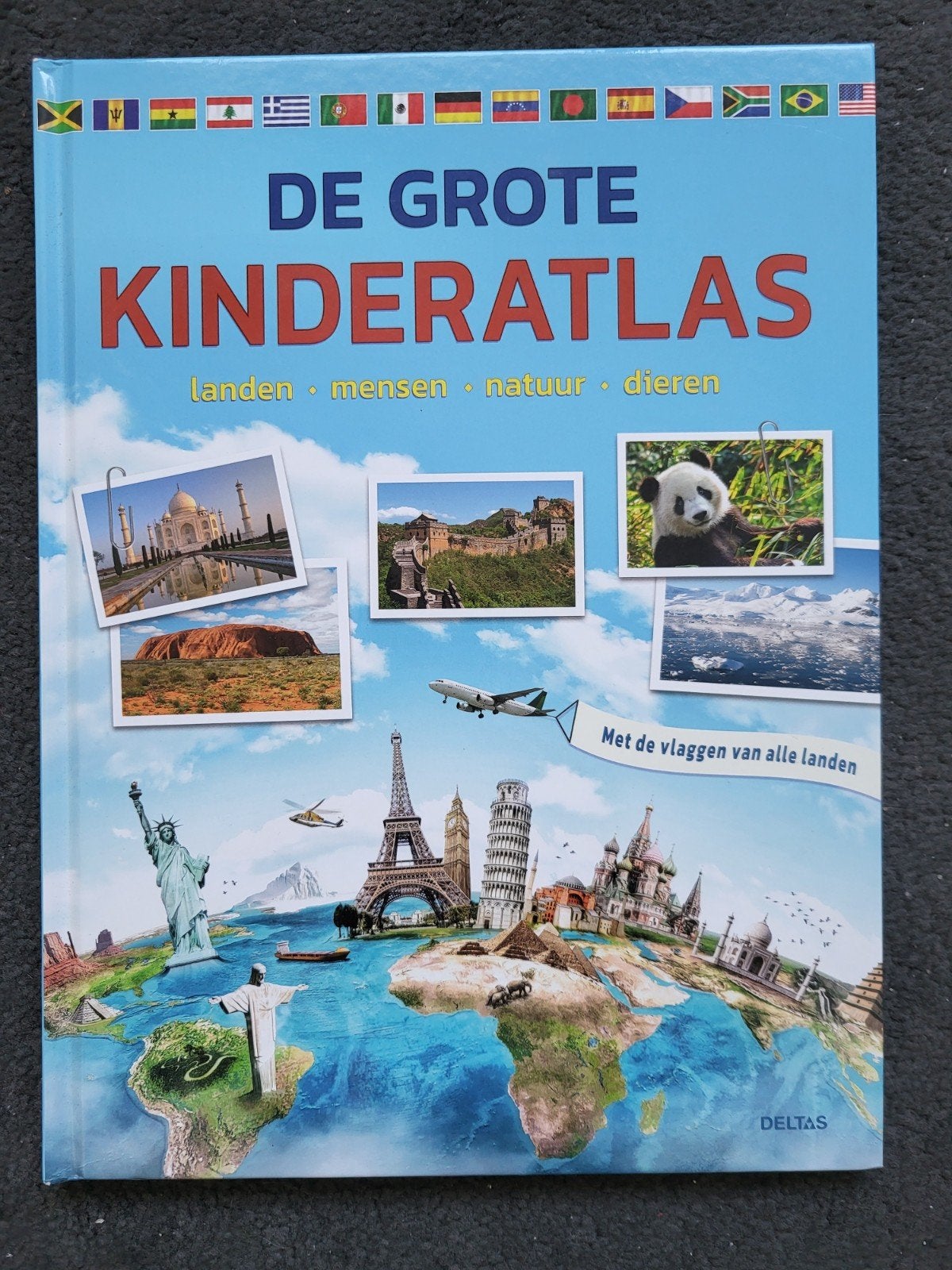De Grote Kinderatlas - Landen, Mensen, Natuur, Dieren, Overige atlassen, 2000 tot heden, Ophalen of Verzenden, Zo goed als nieuw