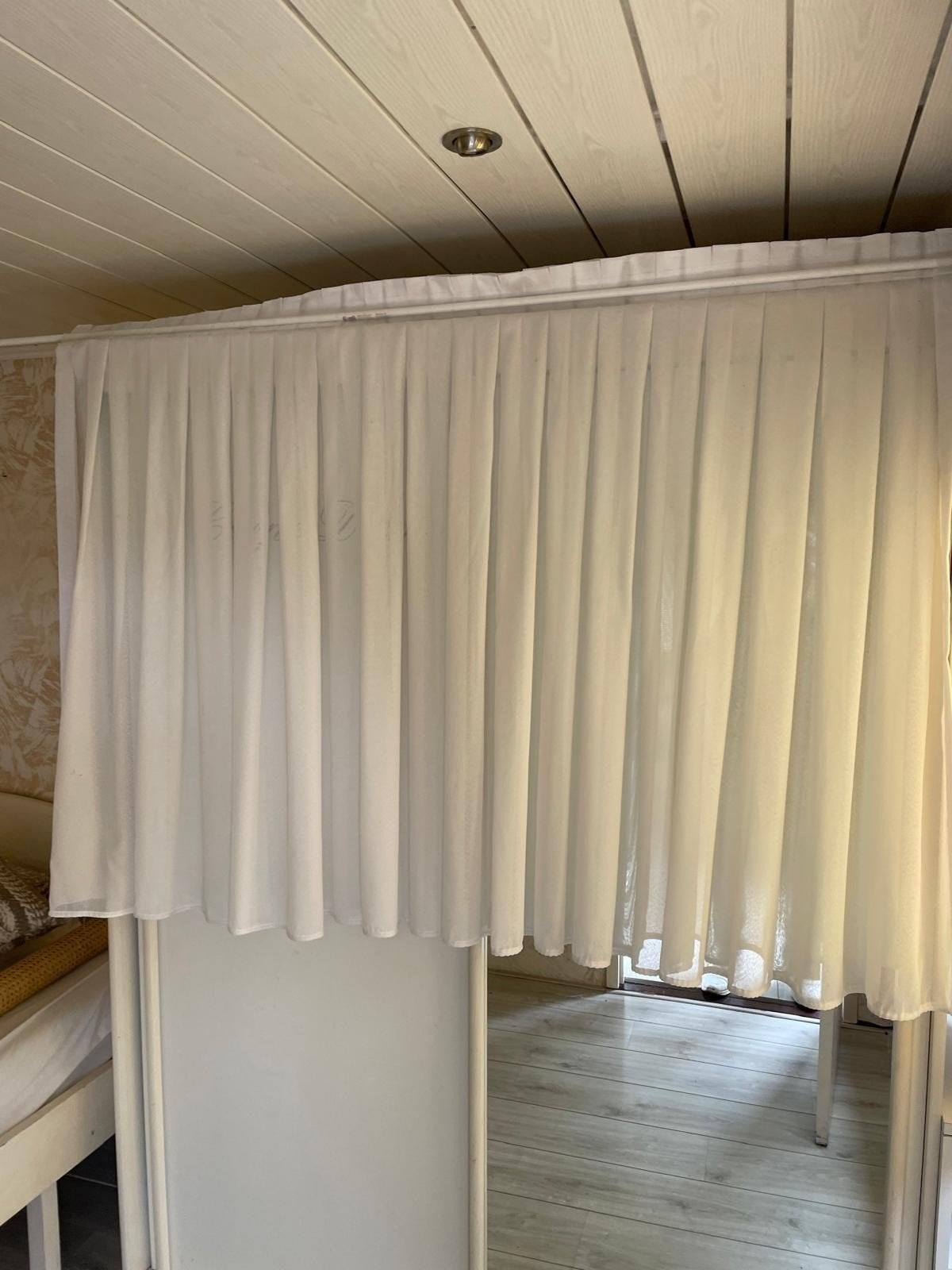 Witte vitrages - 150 cm breed, 100 cm hoog, Ophalen, Vitrage, Gebruikt, Wit