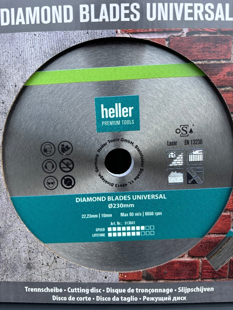 Heller Diamantzaagblad voor Droogzagen – 230 x 22.23mm, Minder dan 30 mm, Heller, Overige typen, Nieuw