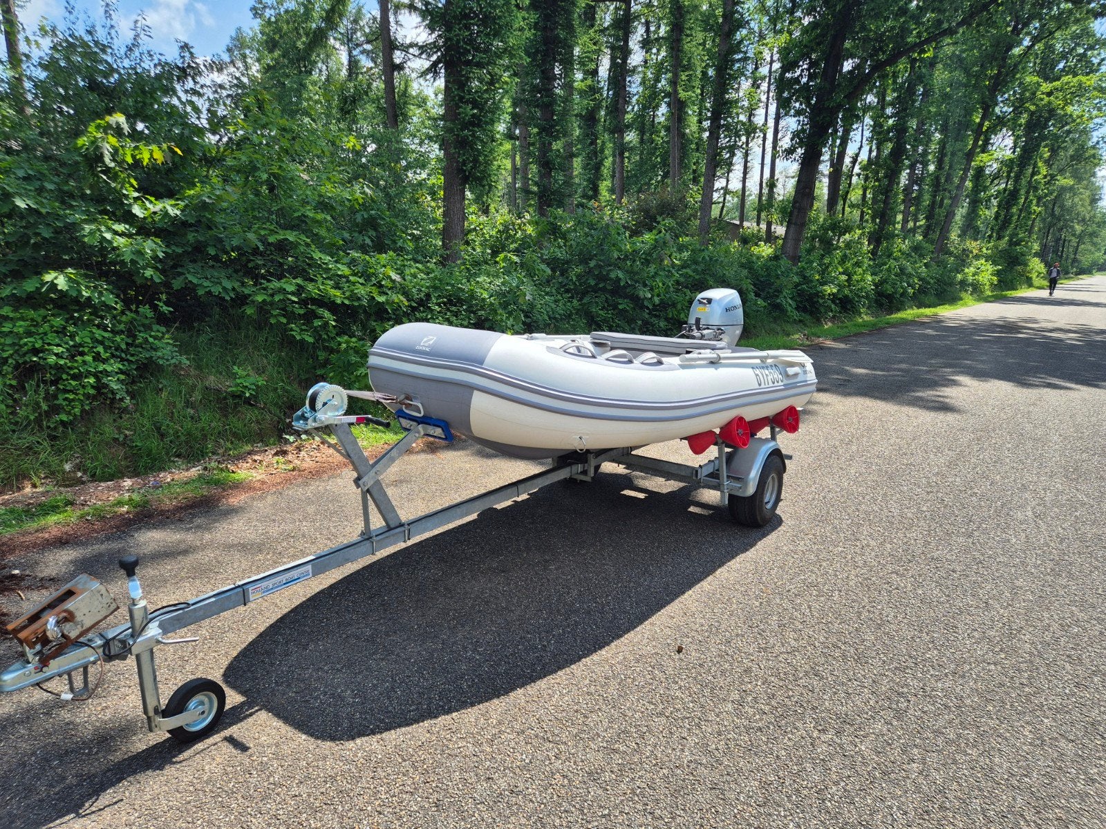Zodiac alu cadet 310 honda 10 pk met trailer, Ophalen, Aluminium, 10 pk, 2 m