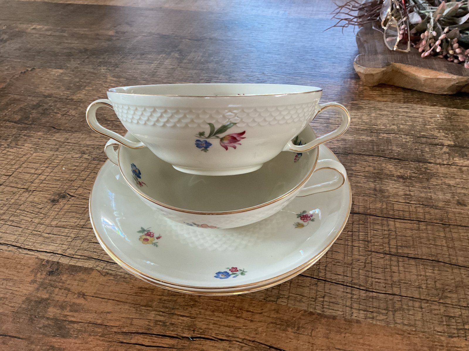 Vintage Thomas Arory Bavaria soepkommen met bloemetjes, Ophalen of Verzenden