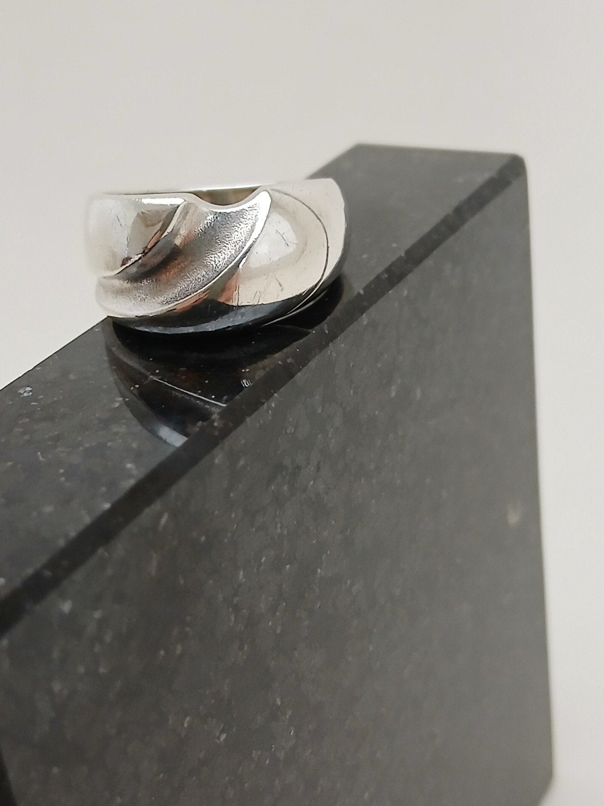 Stijlvolle 825 Zilveren Ring - Maat 17.5, Ophalen of Verzenden, Zo goed als nieuw, 17 tot 18, Dame of Heer