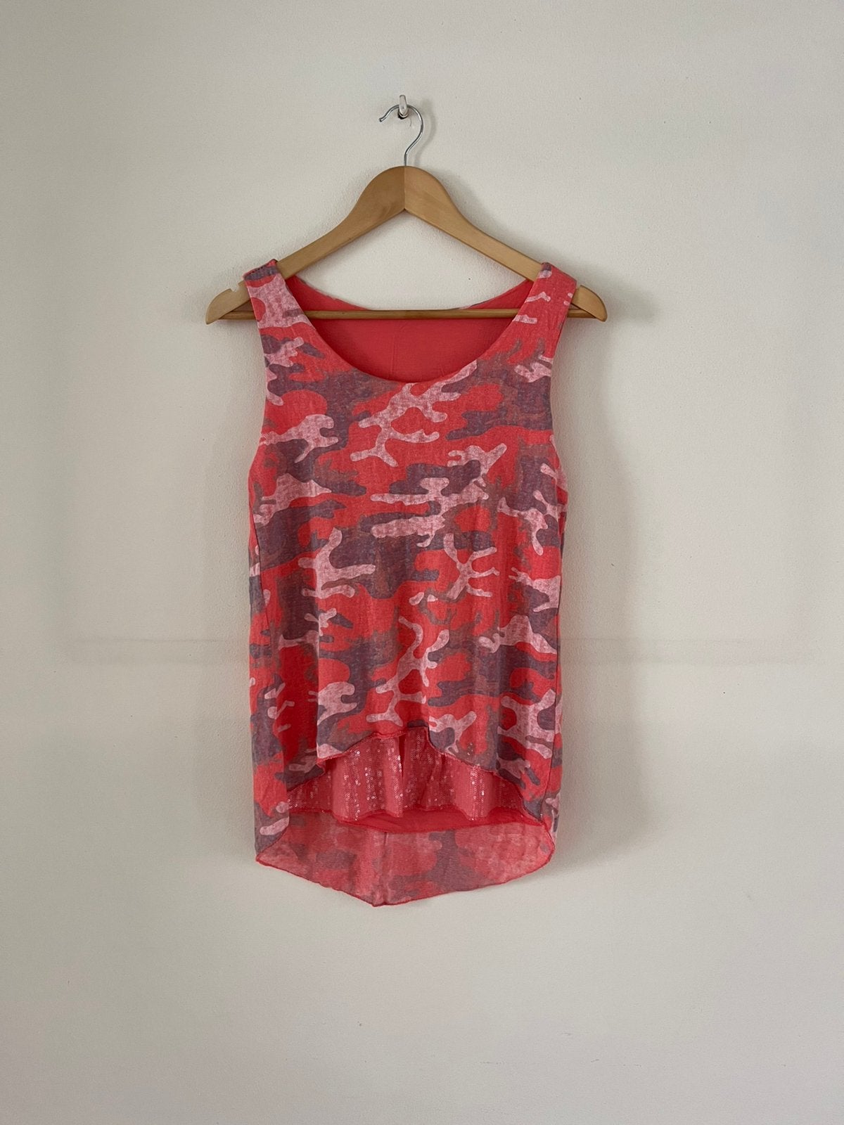Haltertop met roze camouflageprint, Maat 38/40 (M), Ophalen of Verzenden, Zo goed als nieuw, Roze
