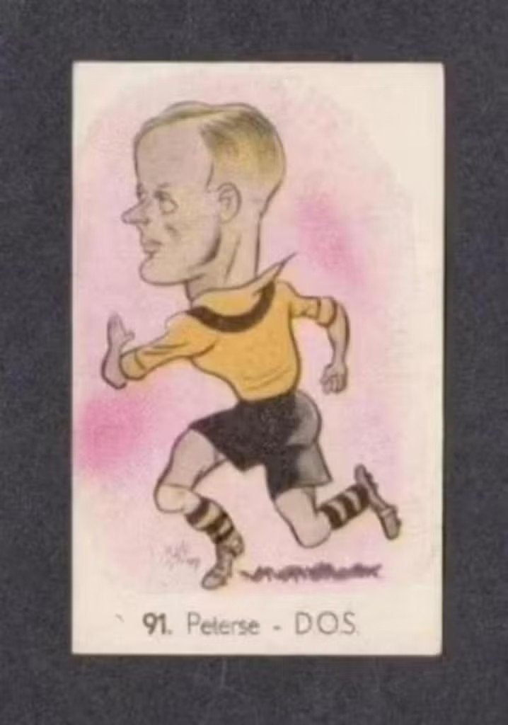 Voetbalplaatje Peterse DOS Utrecht 1949 (91)., Ophalen of Verzenden, Zo goed als nieuw