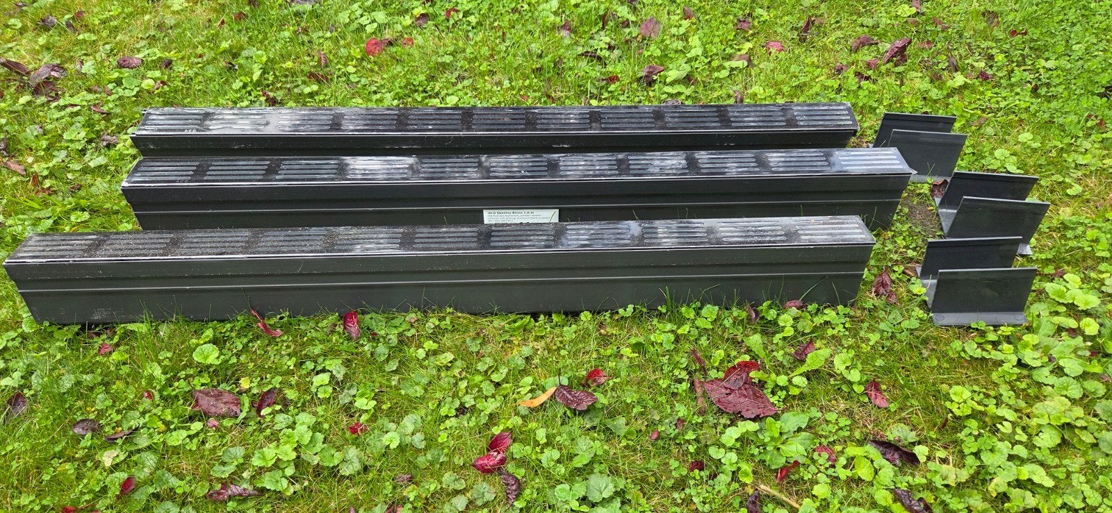 ACO Slimline afvoergoot 3 meter met aluminium rooster, Tuin en Terras, Ophalen of Verzenden, Nieuw