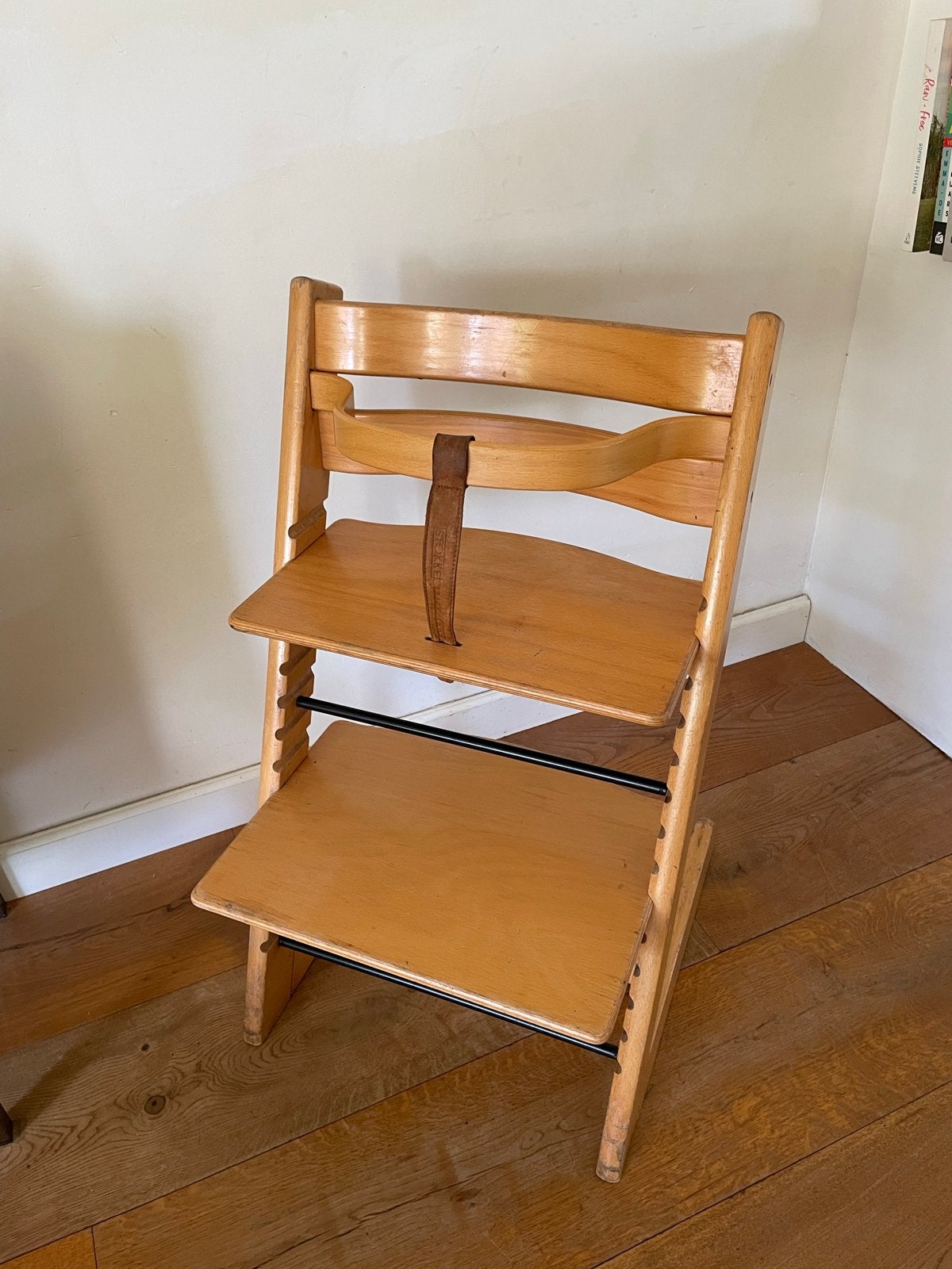 Stokke Tripp Trapp meegroeistoel - Natuurlijk hout, Ophalen of Verzenden, Gebruikt, Meegroeistoel, Aanschuifbaar
